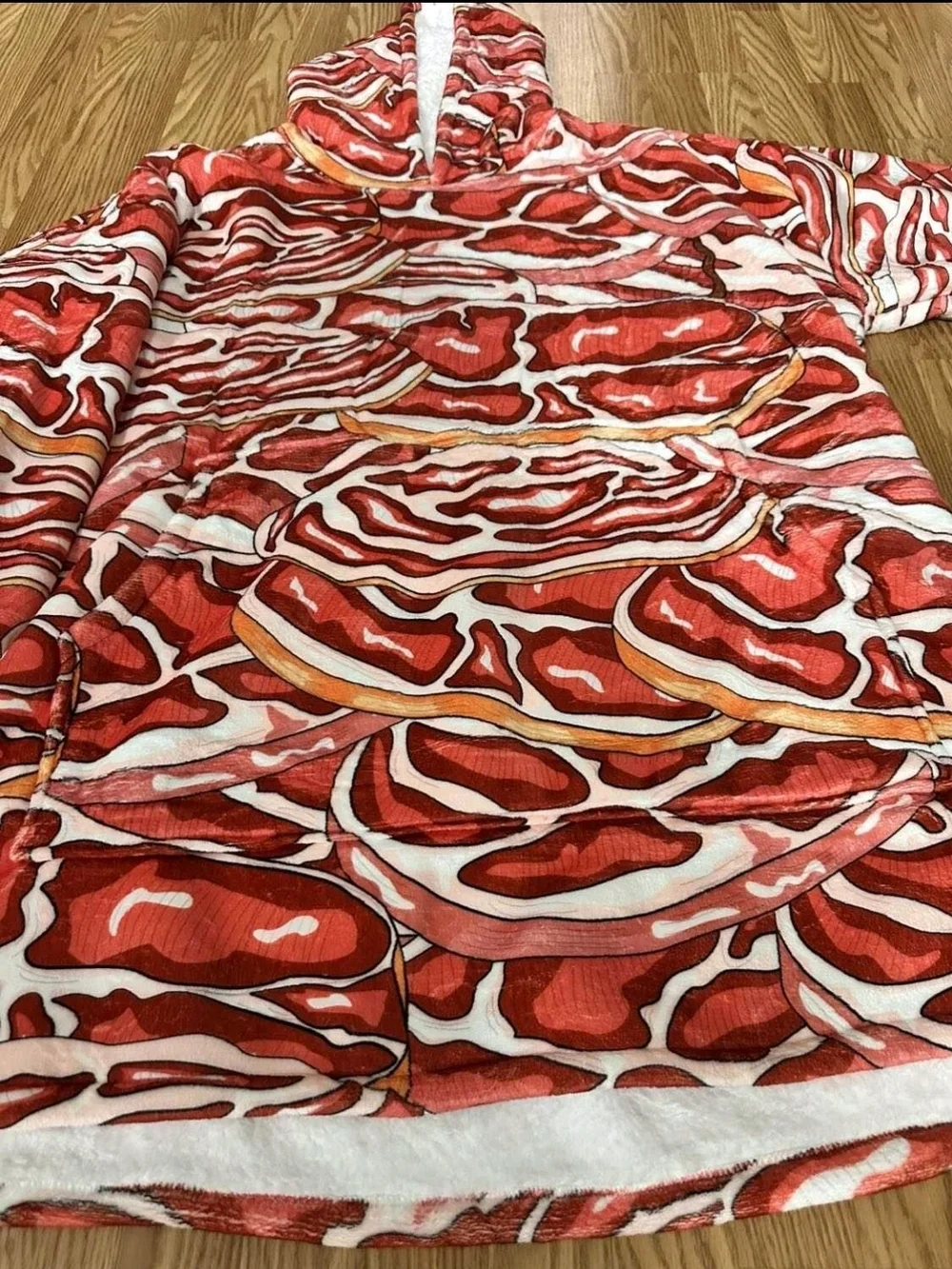 Raw Steak Meat Oversized Blanket Hoodie